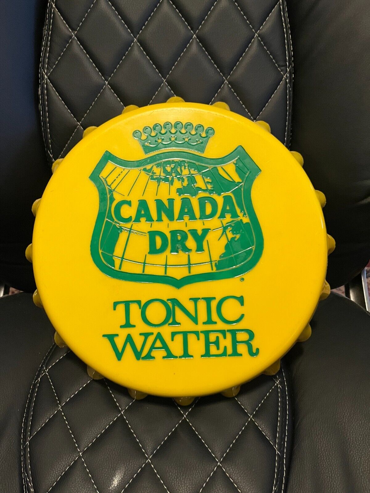 Vintage Canada Dry Yellow Plastic Bottle Cap Tray Tonic Water Mixer Soda