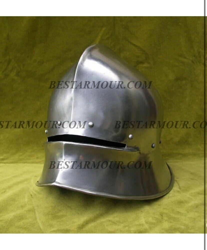 Antique Handmade18GA SCA LARP German Sallet Helmet Medieval Costume Armor Helmet