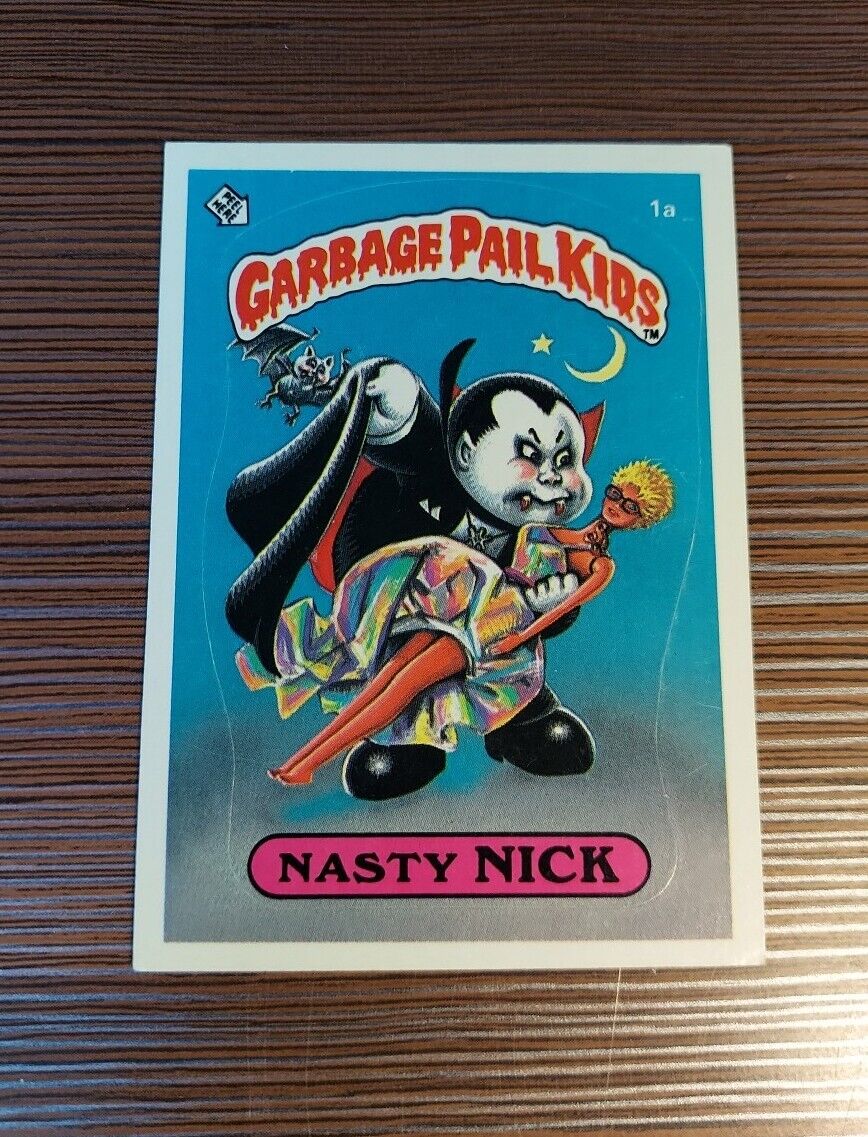 1a * Nasty Nick GPK Matte OS1 Series 1 Garbage Pail Kids 1985 USA Topps Rare EX