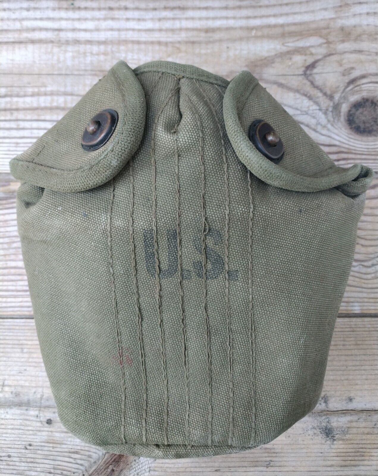 ORIGINAL LATE POST WWII WW2 M1910 CANTEEN COVER FOR M1936 PISTOL BELT OD7