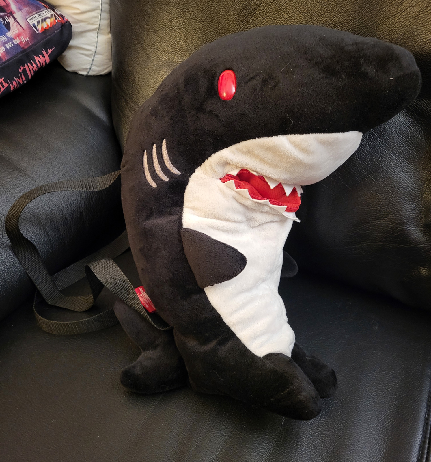 Gloomy Bloody Bear Backpack Bag Shark black Plush Soft Stuffed Toy Taito Rare