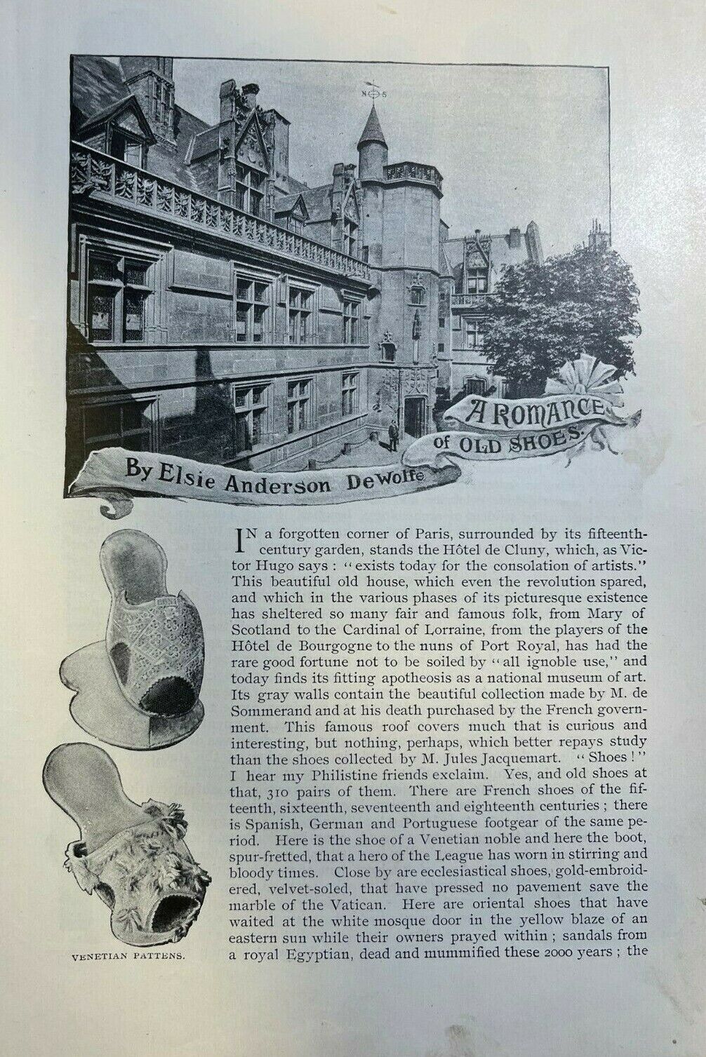 1892 Shoe Museum Hotel De Cluny Jules Jacquemart illustrated
