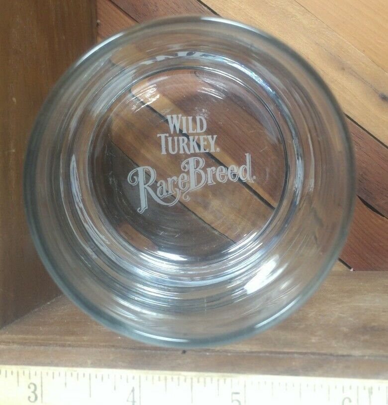 WILD TURKEY Rare Breed Kentucky Bourbon Lowball Glass with Heavy Weighted Base
