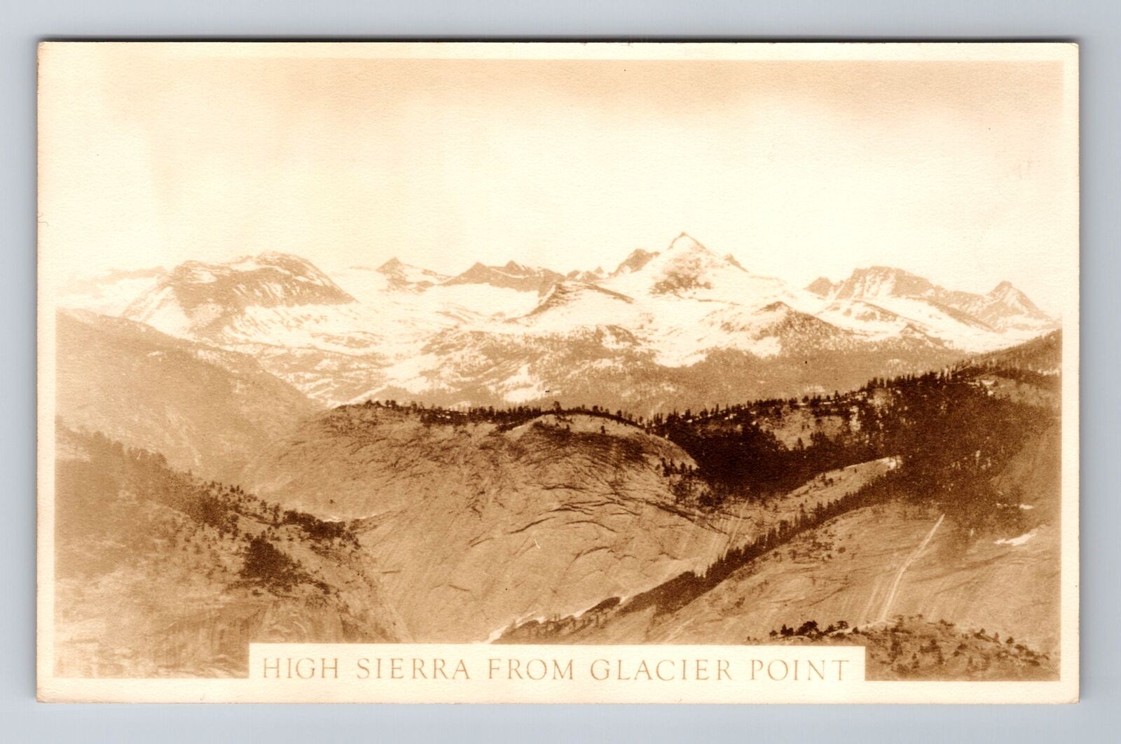 Glacier Point CA-California RPPC, High Sierra, Antique, Vintage Postcard