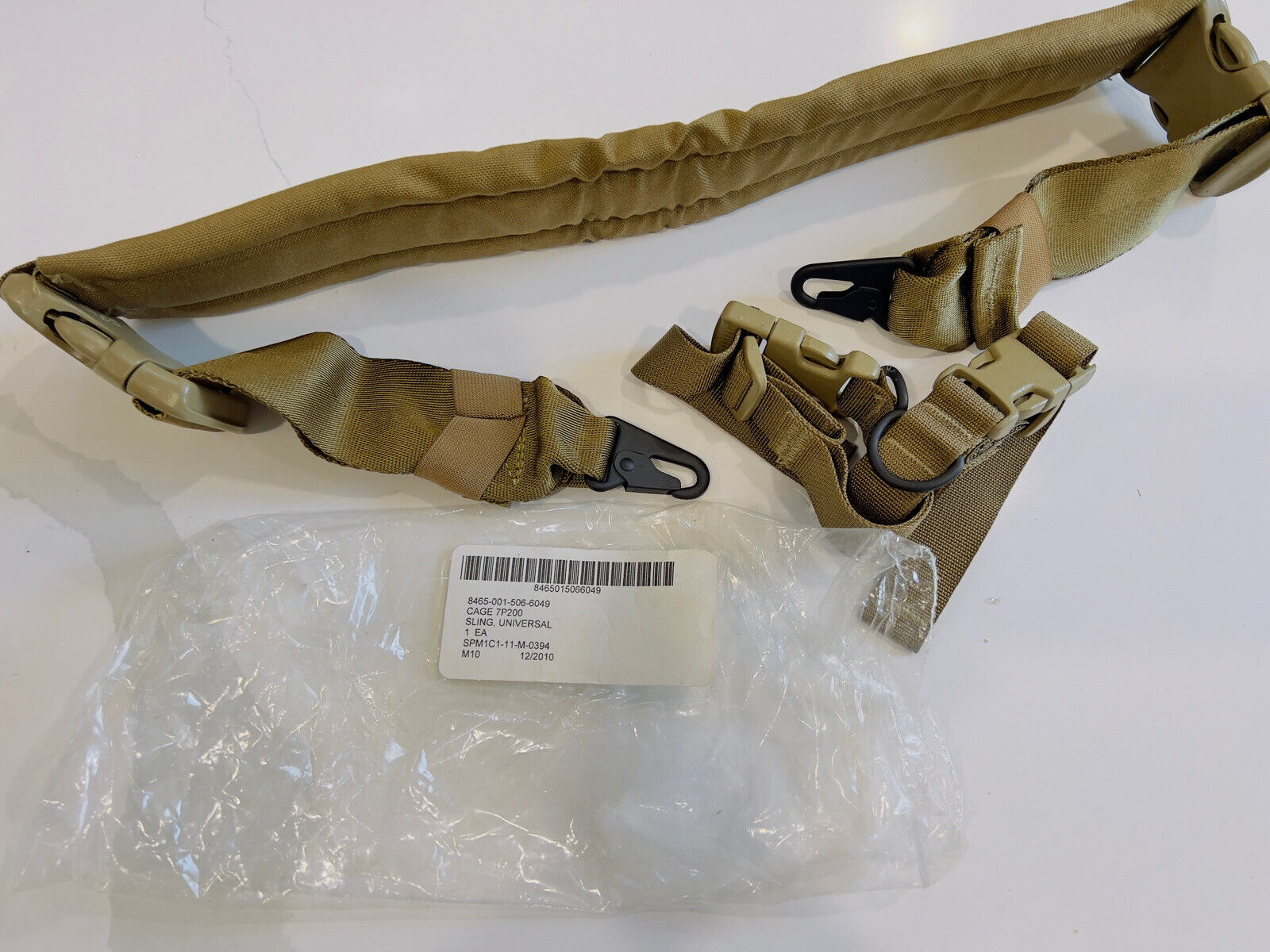 Military Universal Padded Sling  NSN 8465-001-506-6049 Shoulder Strap Coyote SAW