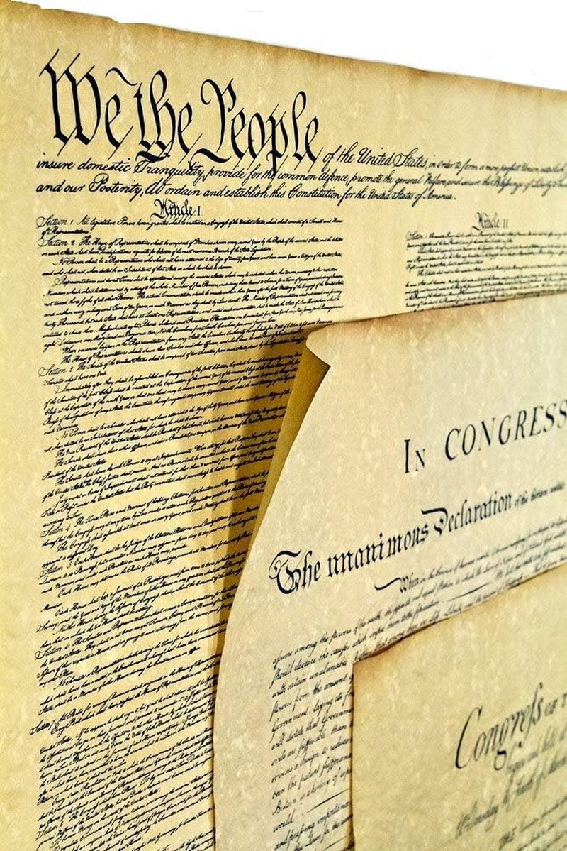 Three Documents of Freedom Constitution Declaration of Independence Bill of... 