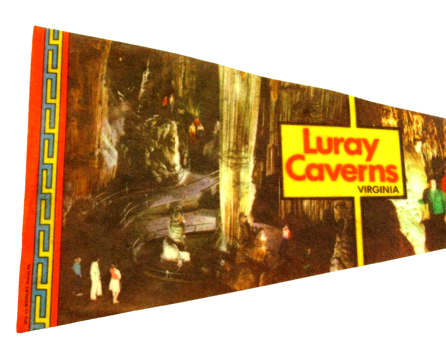 Virginia Felt Pennant / Banner Vintage Luray Caverns Wall Hanger