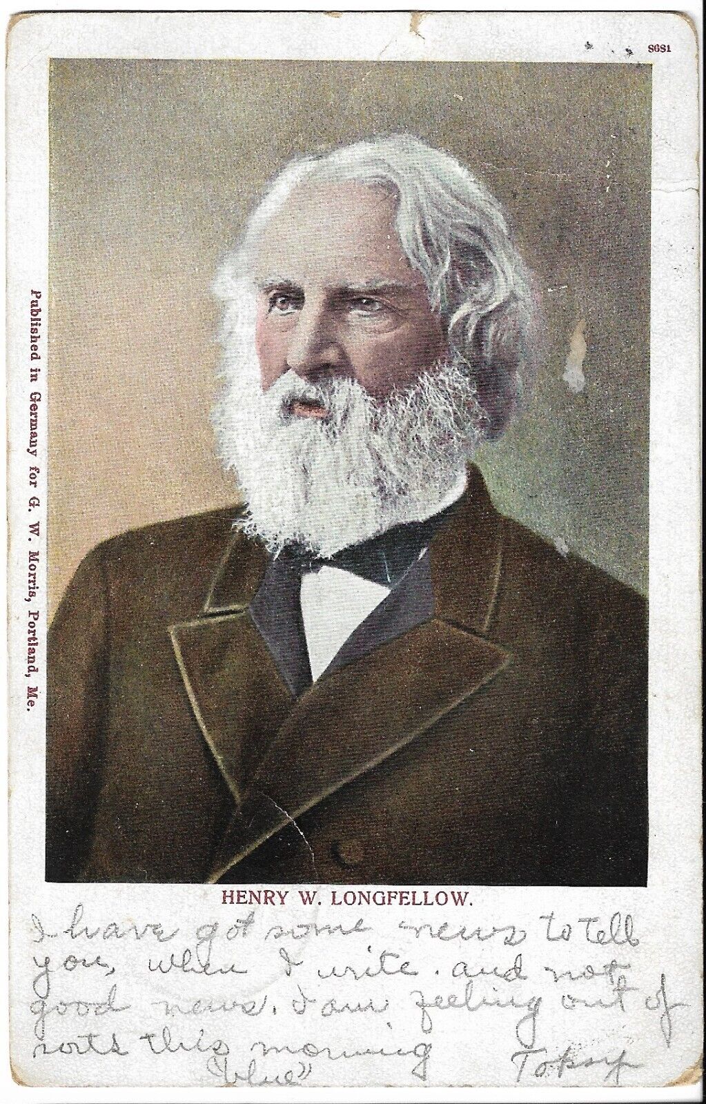 Postcard Henry W. Longfellow 1905 Private Mailing Card  [196]