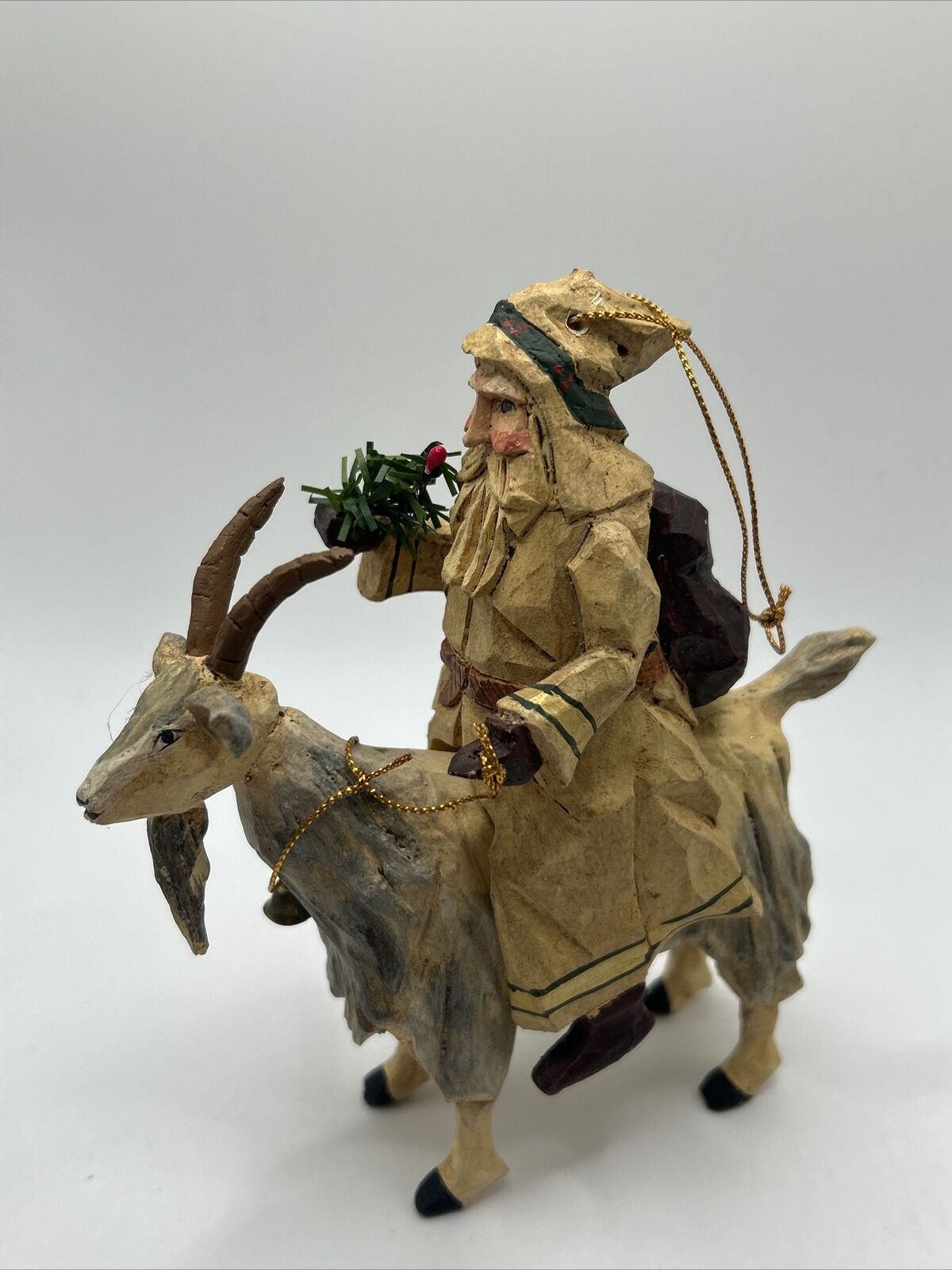 Santa Riding Goat Rawson House Of Hatten H Of H Rare Ornament 5 1/2” Tall
