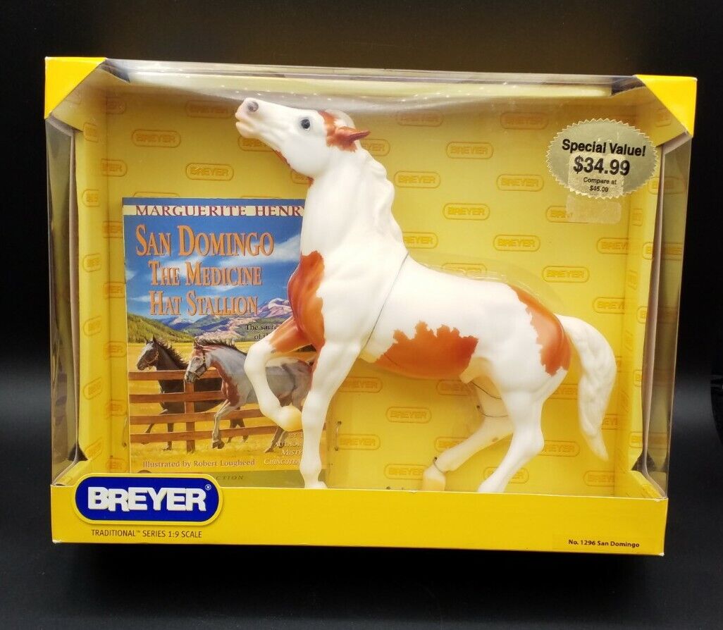 New Breyer Horse #1296 San Domingo Medicine Hat Semi-Rearing Mustang 2007