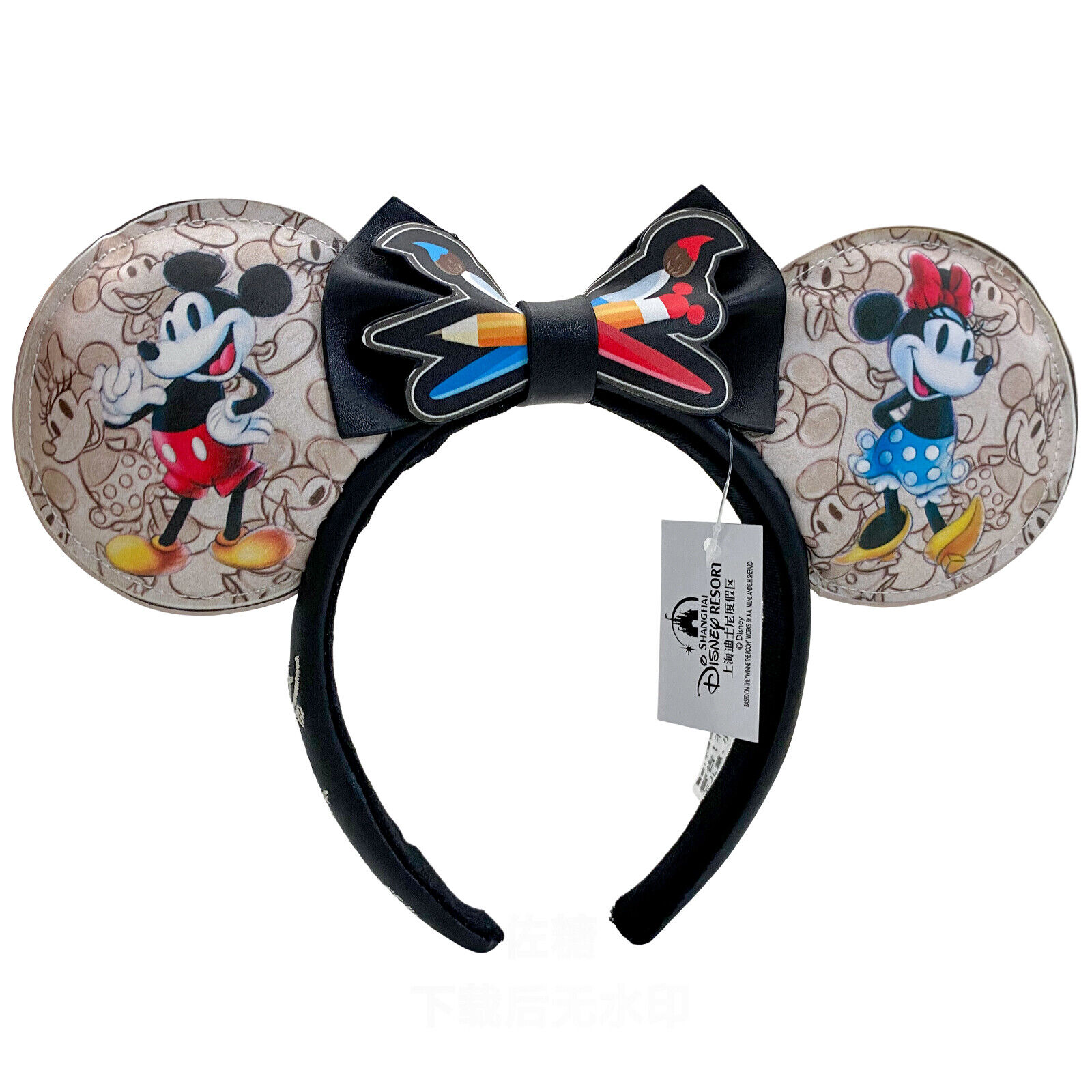 Disney Parks Mickey Minnie 100th Anniversary Sketchbook Ears Loungefly Headband
