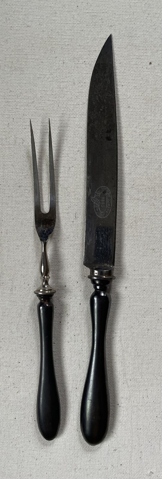 Vintage Henry Sears & Son 1865 Carving Set ~ Cutlery - Knife - Fork -
