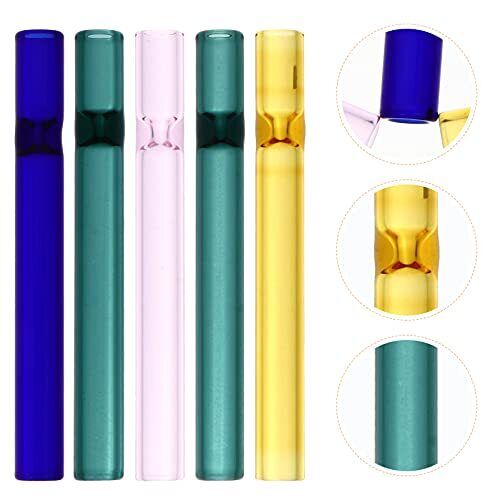 10pcs 100MM Reusable Glass Tube Filter Smoking One Hitter Rolling Mouthpiece
