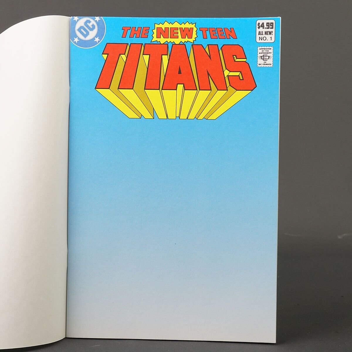 NEW TEEN TITANS #1 Facsimile Cvr C blank sketch DC Comics 2023 ptg 1023DC208 1C