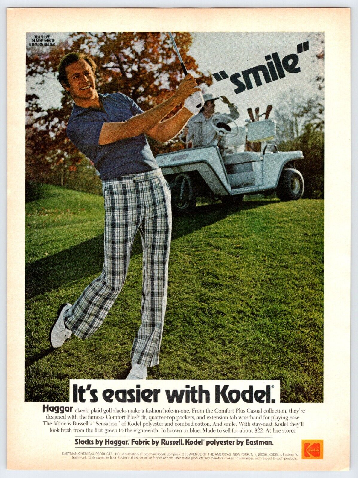 1979 GOLF GOLFING KODEL HAGGAR SLACKS Vintage 8\