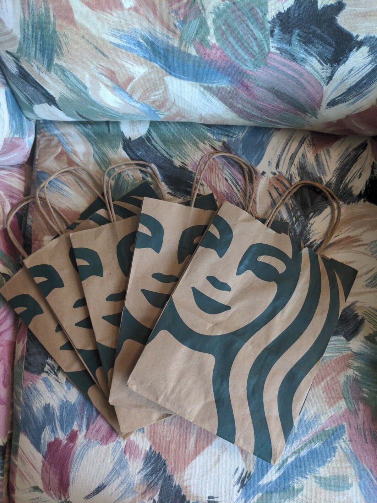 Lot Of 5 Starbucks Paper Lunch Gift Bags Shopper 8\
