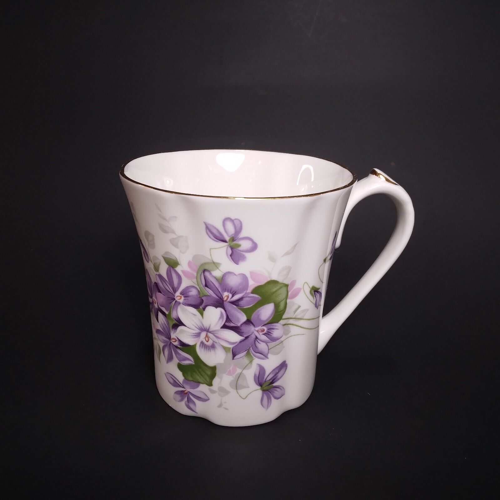 Vintage Victorian Coffee Mug or Tea Cup Aynsley Wild Violet Floral Pattern China