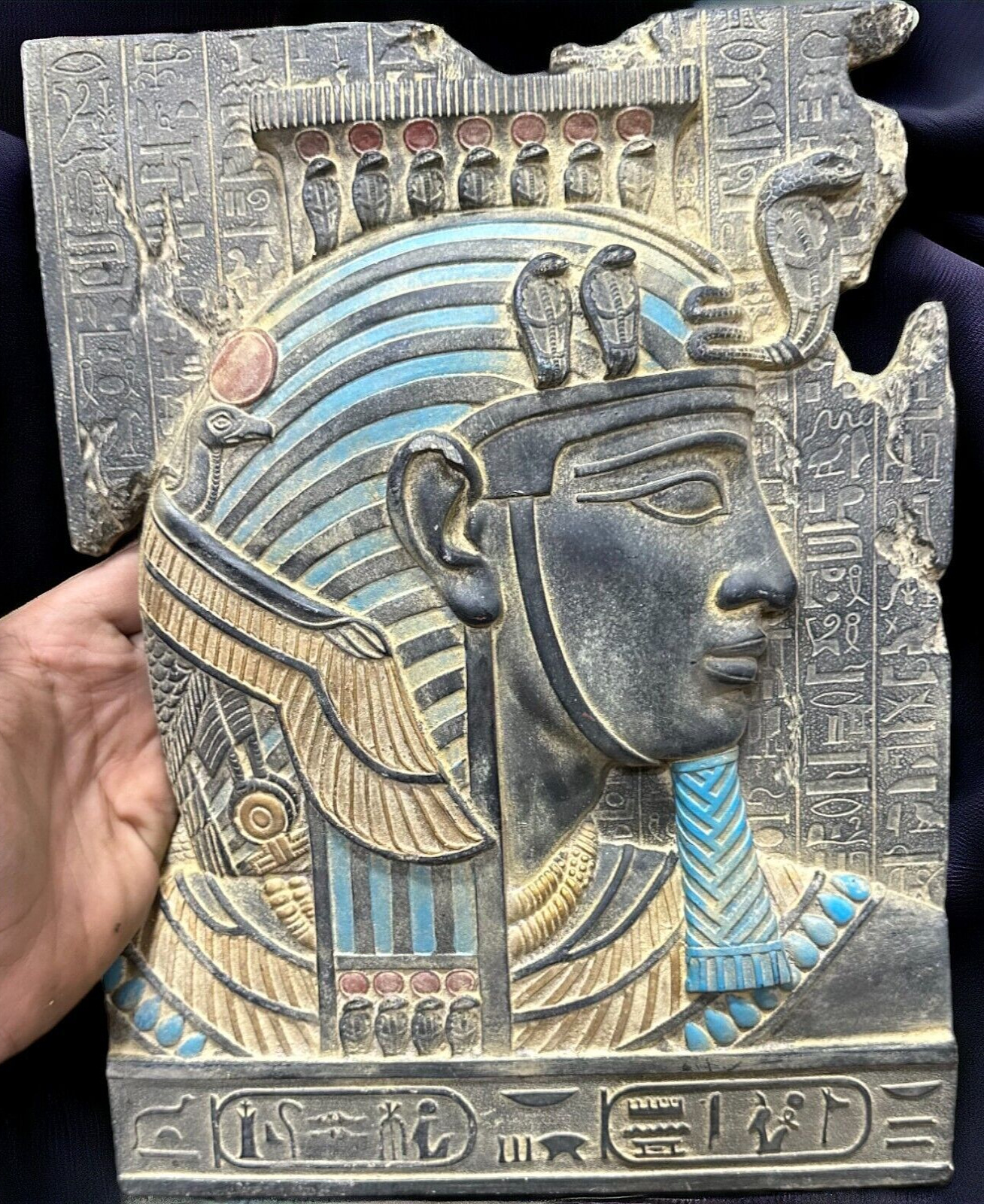 RARE ANCIENT EGYPTIAN ANTIQUES Relief For King Tutankhamun Handmade Pharaonic BC