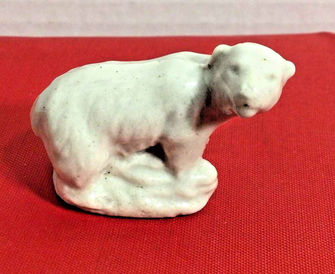 Vintage Miniature Figurine White Polar Bear Bone China