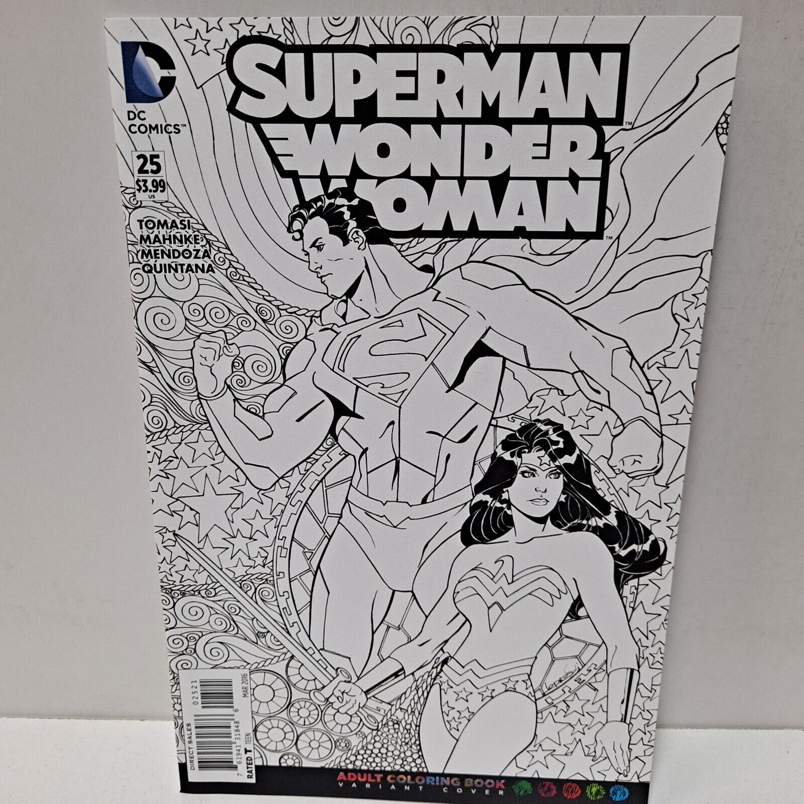 Superman Wonder Woman #25 DC Comics Coloring Book Variant VF/NM