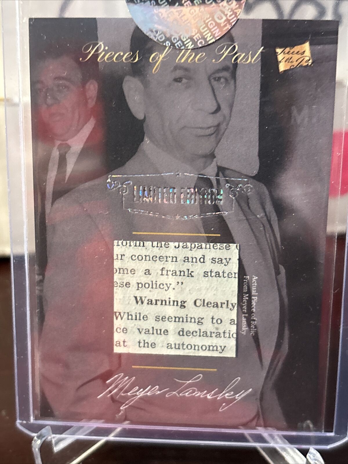 2020 The Bar Pieces of Past Hybrid Edition Silver Limited Edition Meyer Lansky
