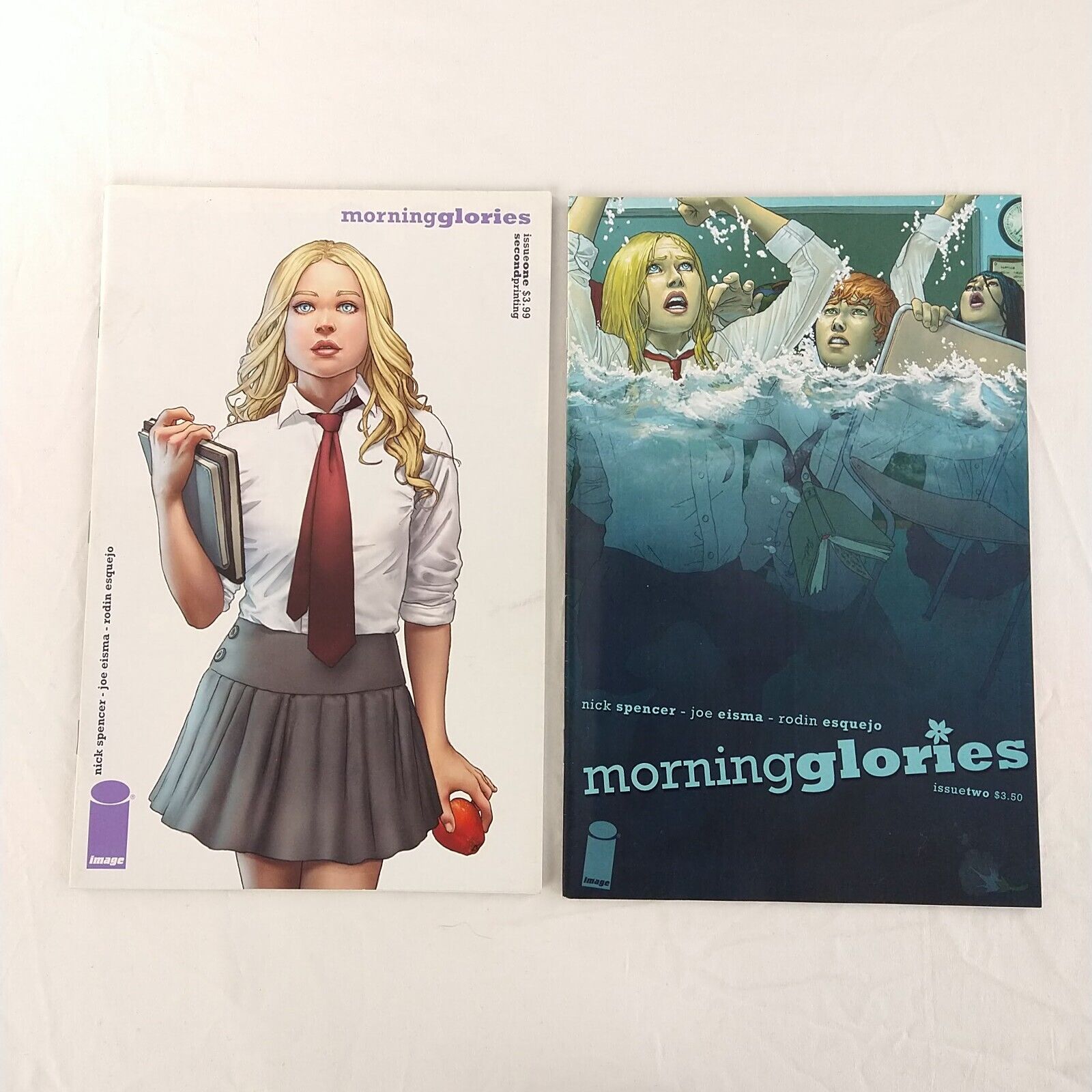 Morning Glories #1 SCARCE 2nd Print Variant + #2 Lot (2010 Image Comics)