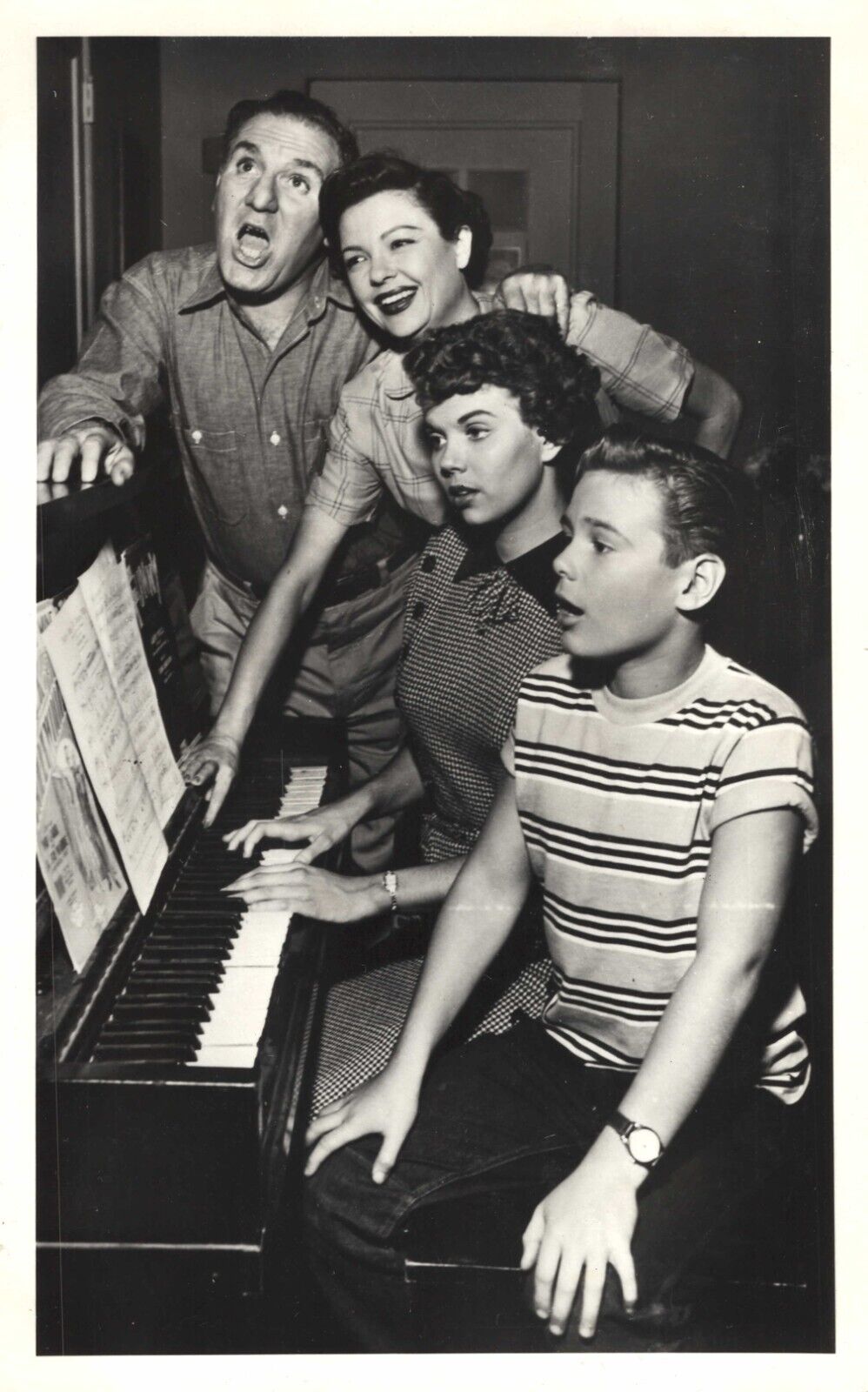 Life of Riley Stars William Bendix & Marjorie Reynolds 1954 Fan RPPC Postcard