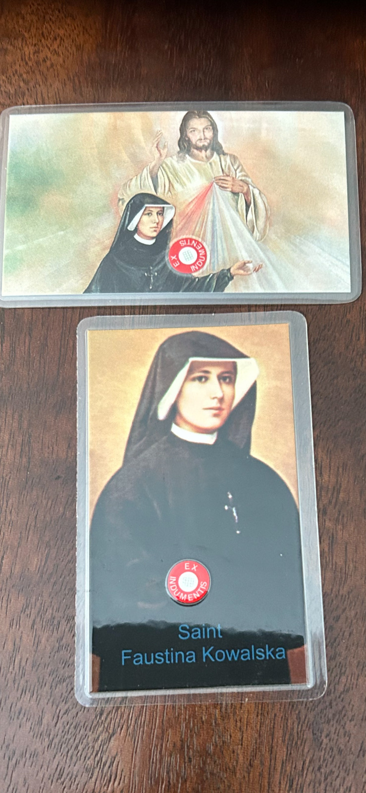 St Faustina/Divine Mercy 3rd Class Relic Card