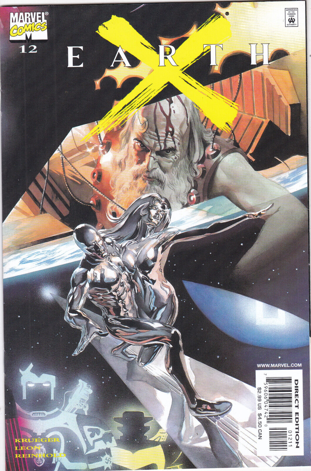 EARTH X #12 VF/NM 1st Shalla-Bal As Silver Surfer ALEX ROSS Cover Marvel  2000