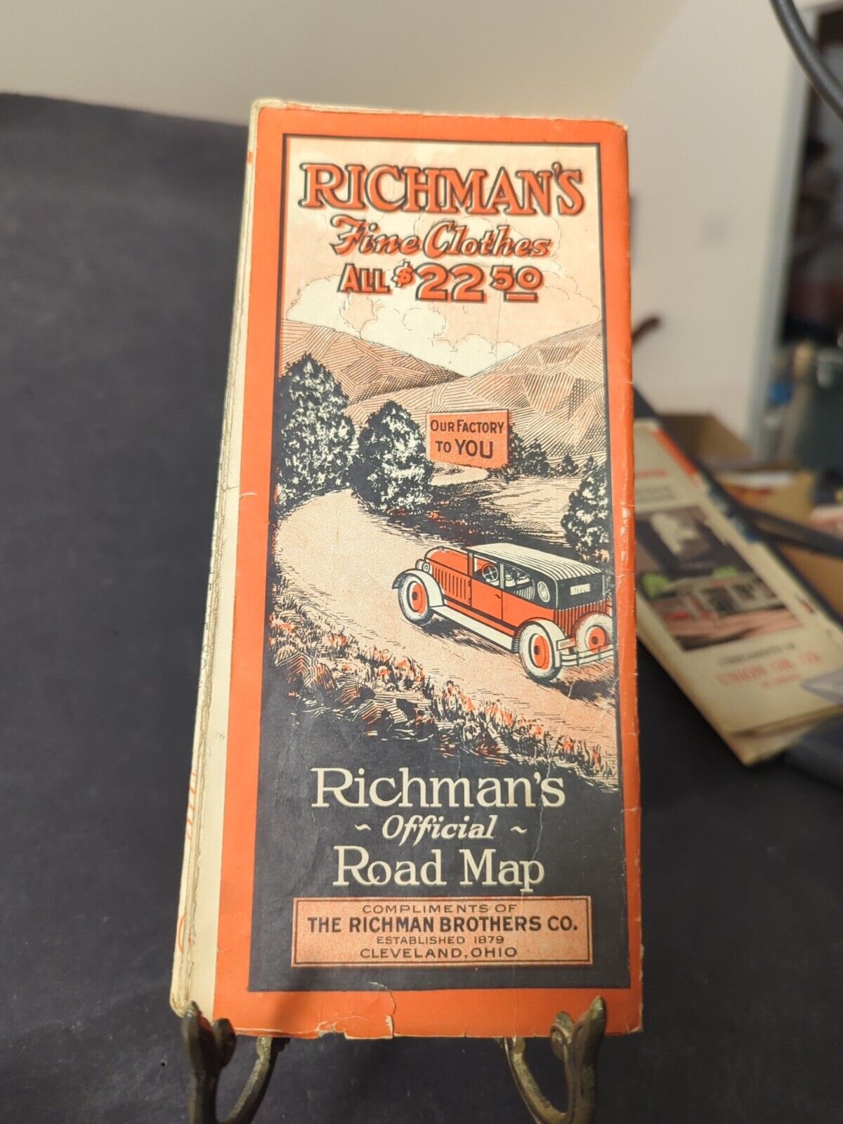 1920s Richman\'s Fine Clothes Road Map Advertising
