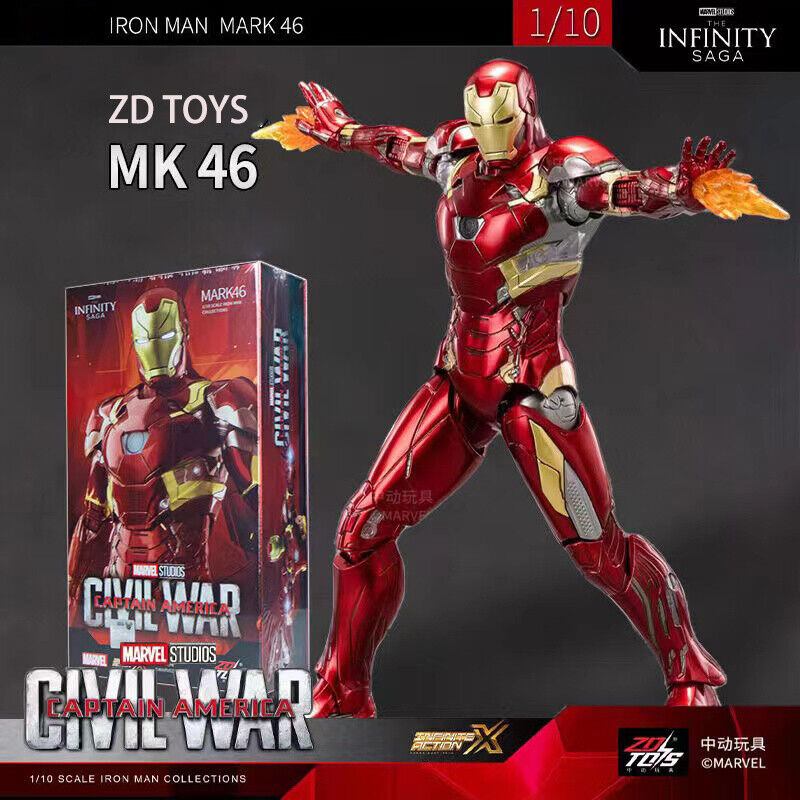 ZD Marvel Toy Iron Man MK46 Mark 46 Action Figure Collection Xmas Gift New 7in