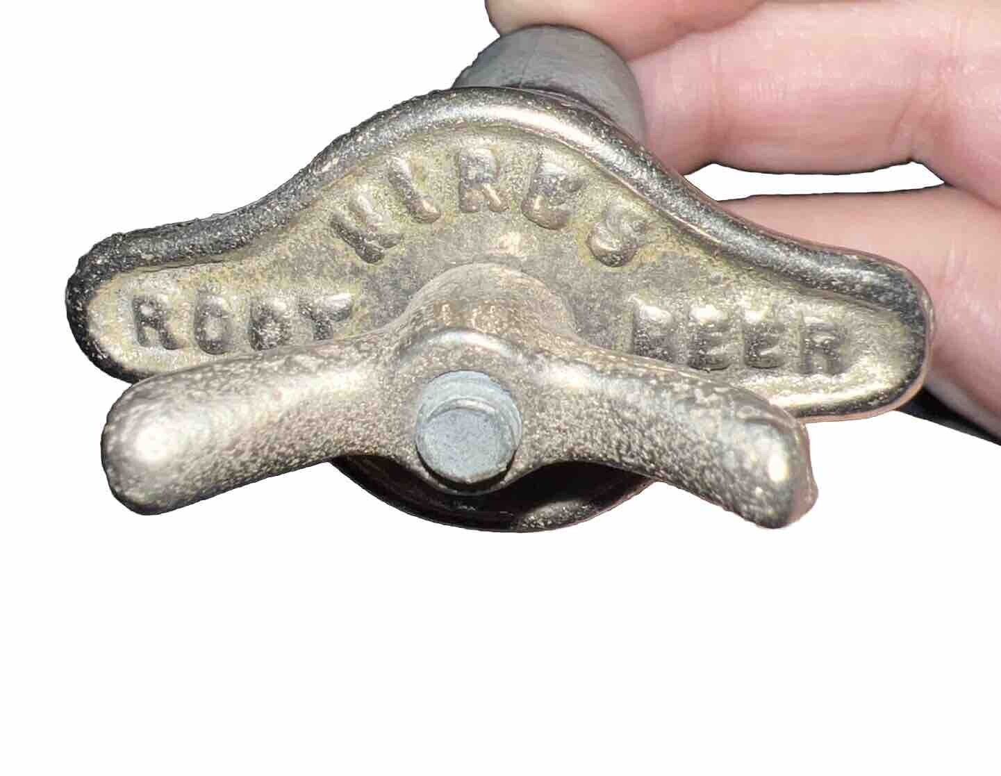 Rare Vintage HIRES Brand Root Beer Tap Handle - Patent Applied For Stamp on Back
