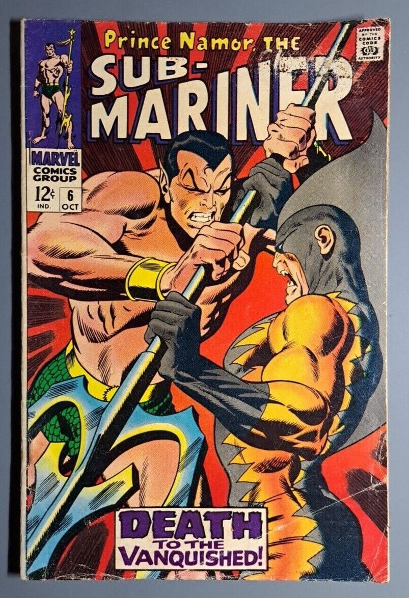 Sub-Mariner #6 Tiger Shark 2nd App Marvel 1968 
