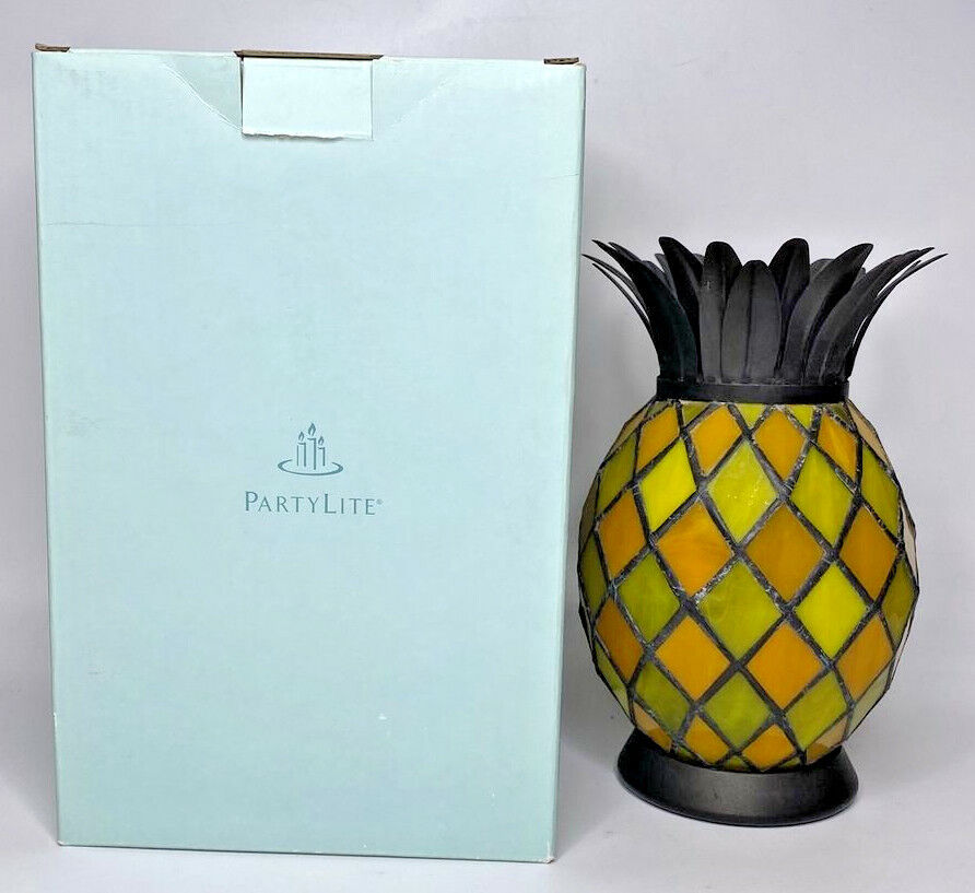 PartyLite Island Escape Pineapple Candle Holder Retired NIB P15D/P8418