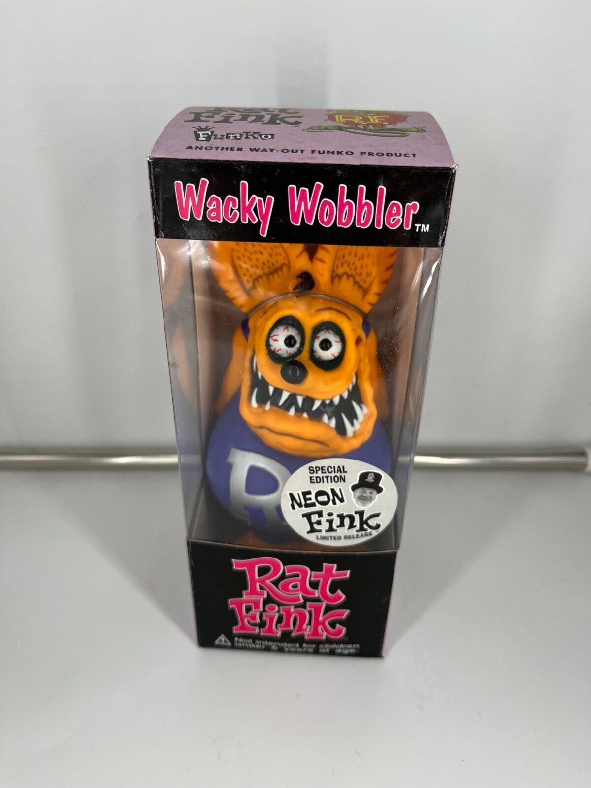 FUNKO Wacky Wobbler NEON RAT FINK   Special Edition NEW (DH)