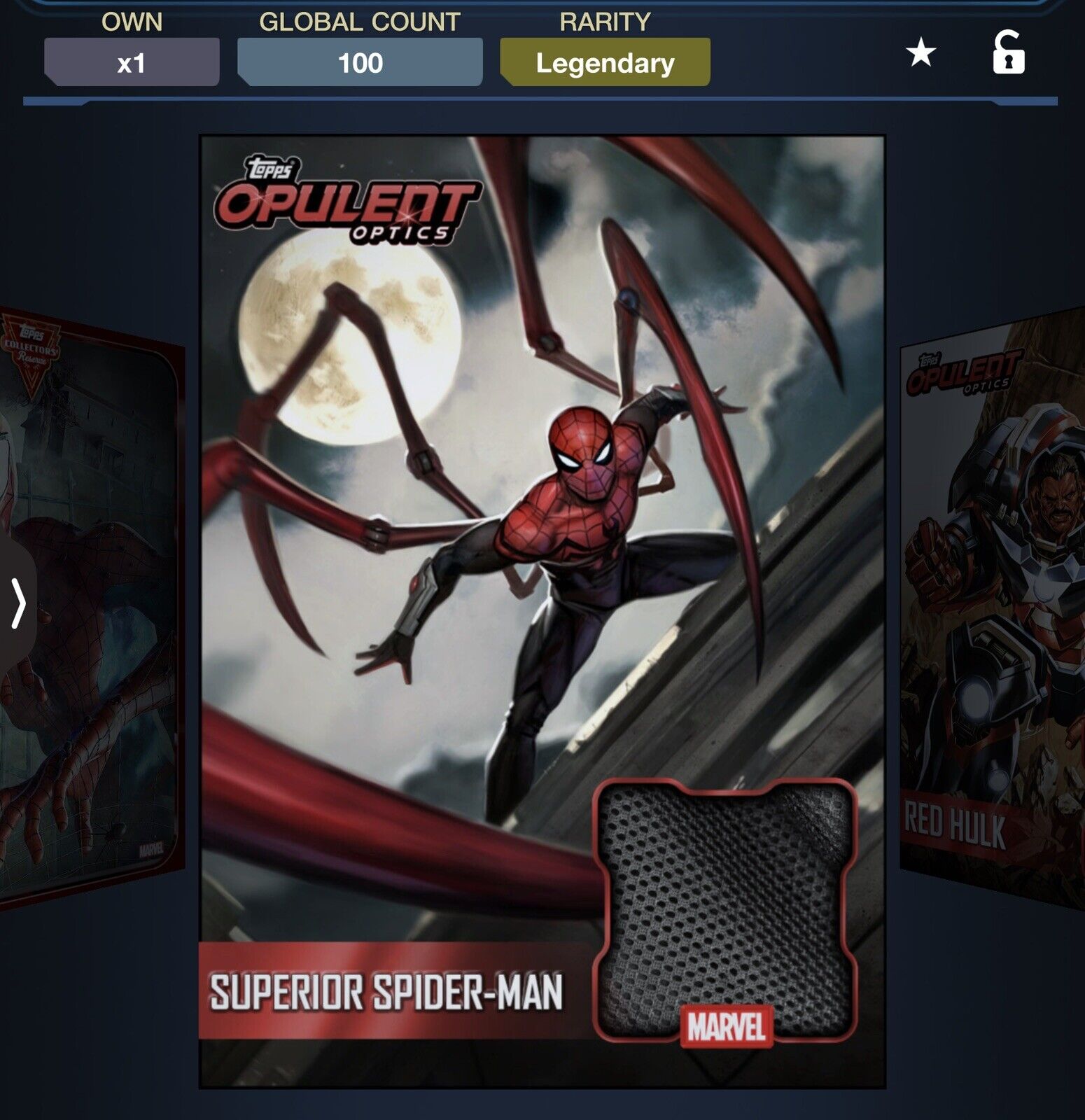 TOPPS Marvel Collect 2024 OPULENT OPTICS LEGENDARY Spider-Man