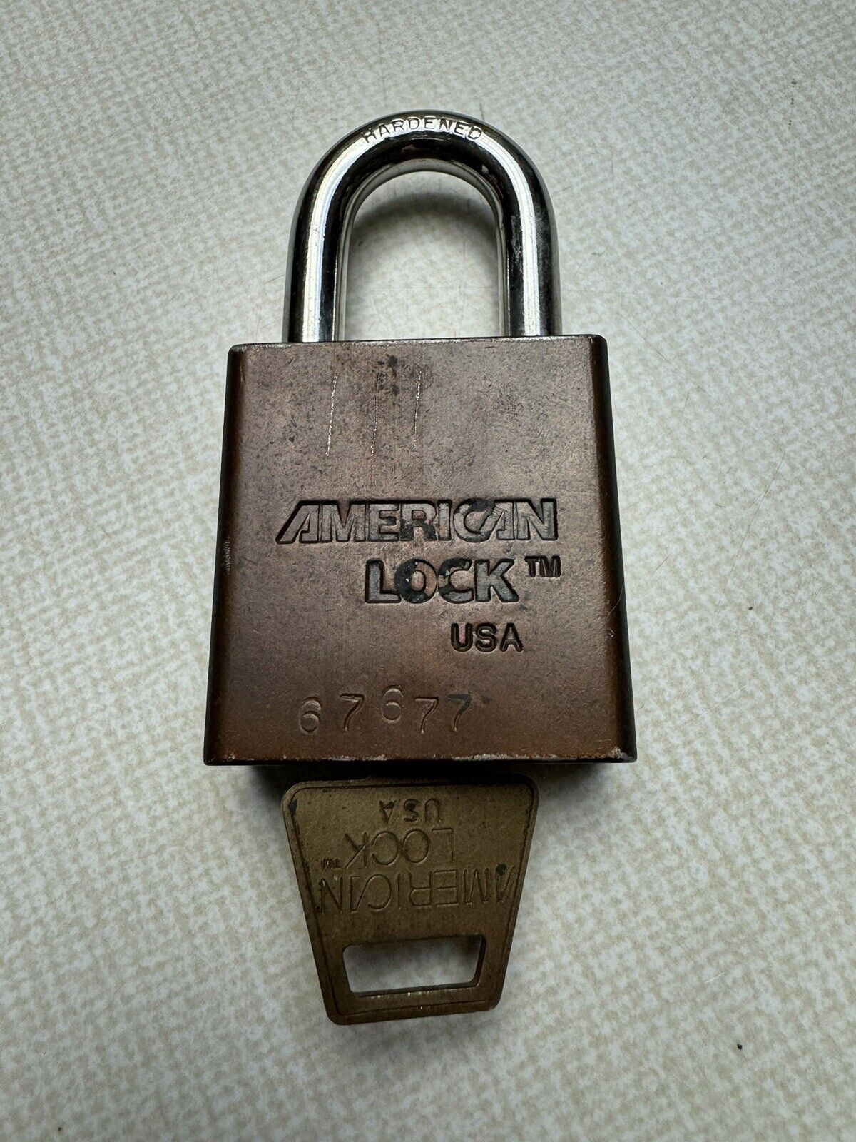 American Lock Company  USA Series 1205 Lock Vintage With 1 Key