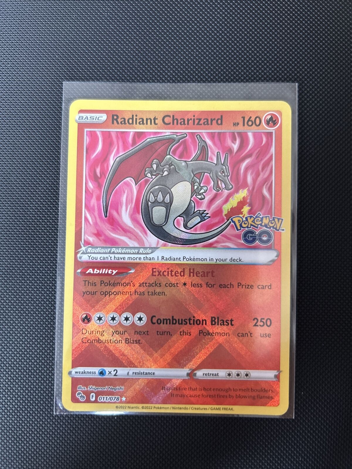 Pokémon TCG Radiant Charizard Pokemon Go 011/078 Holo Radiant Rare