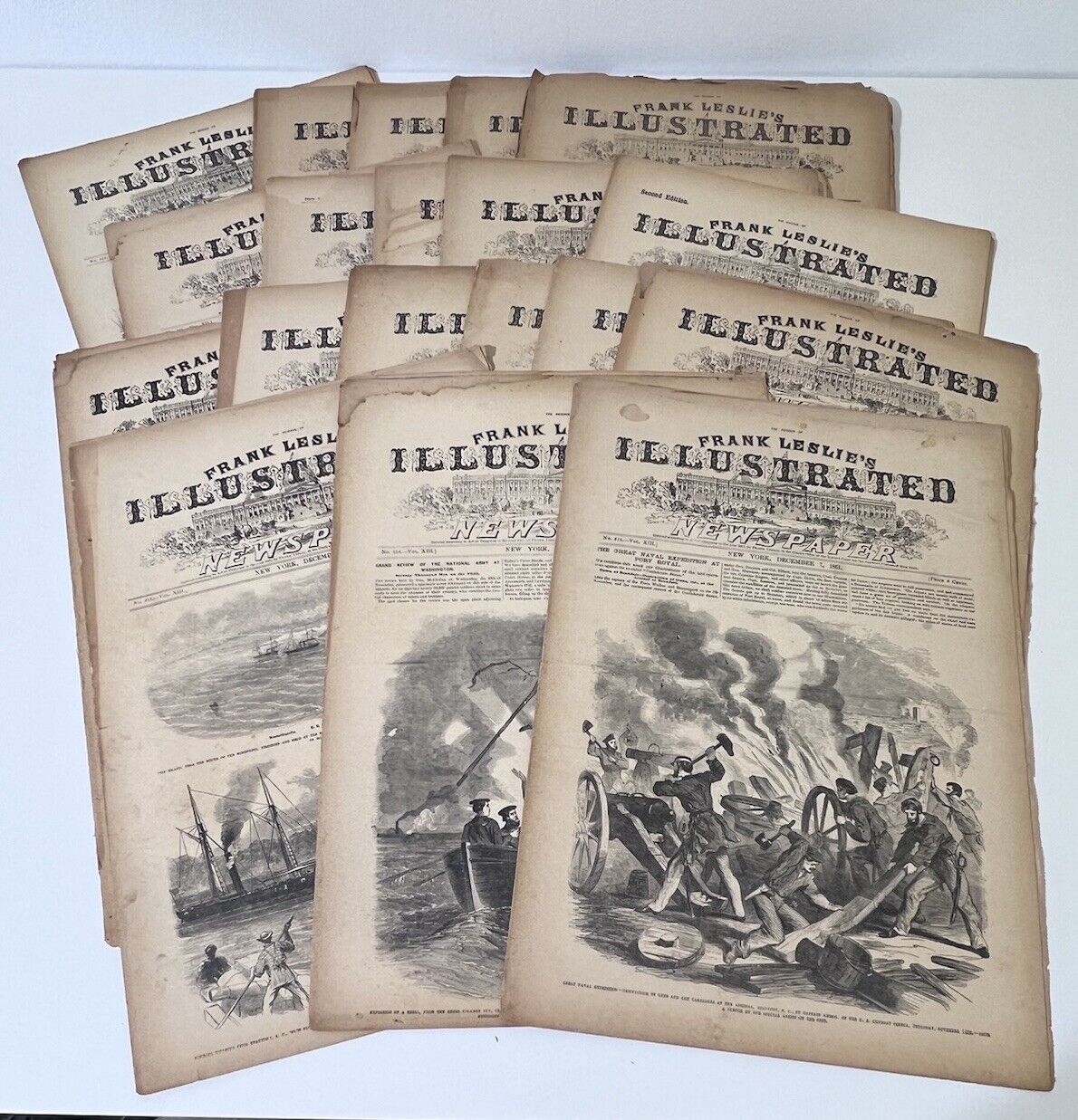 19 Issues - Reissues Frank Leslie’s Illustrated Newspapers Civil War Chronicles