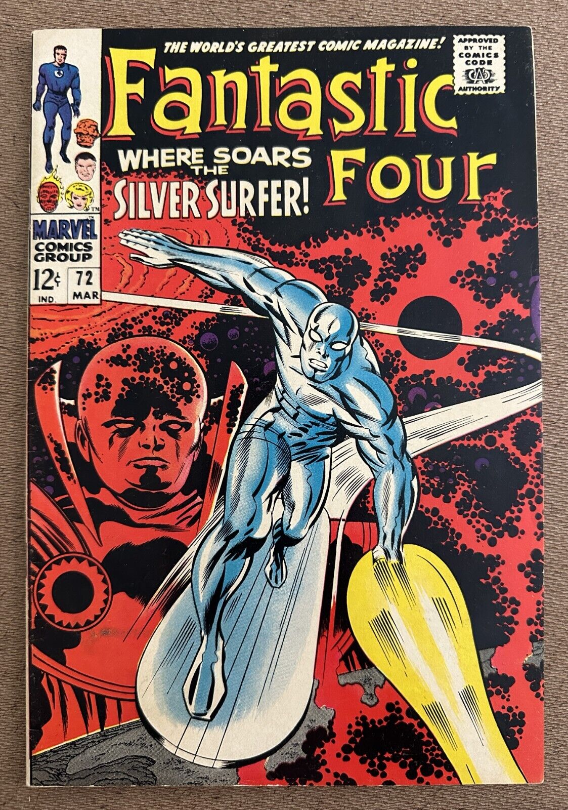 Fantastic Four #72 1968 VF/VF+ Silver Age Marvel Comics Silver Surfer Galactus