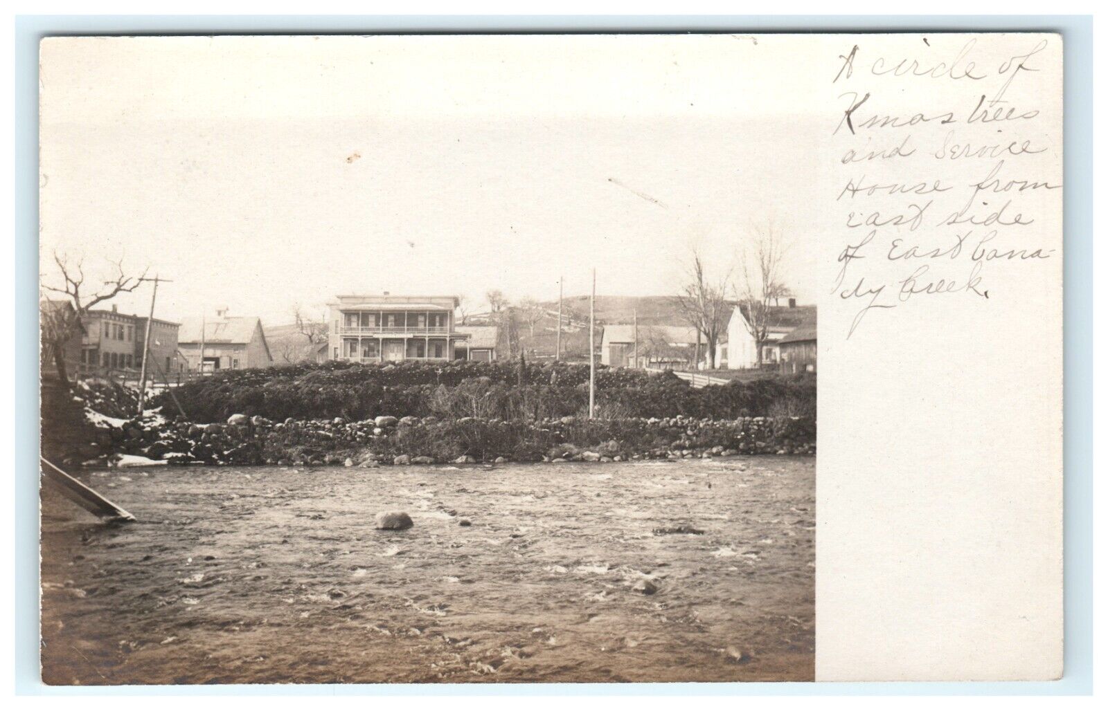 East Canada Creek Service House Stratford New York Early Postcard RPPC View