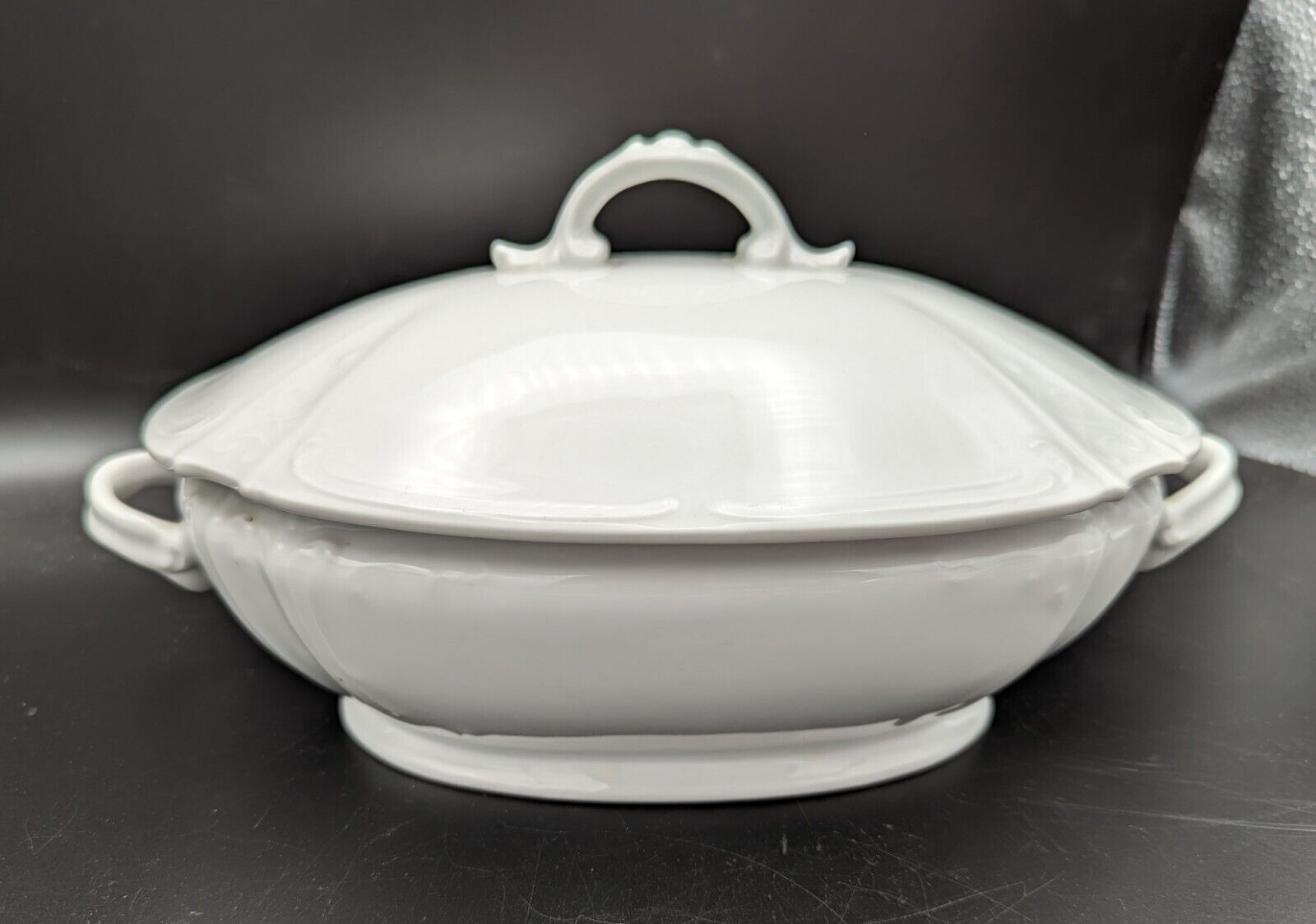 Simple Elegant Antique White China Soup Tureen
