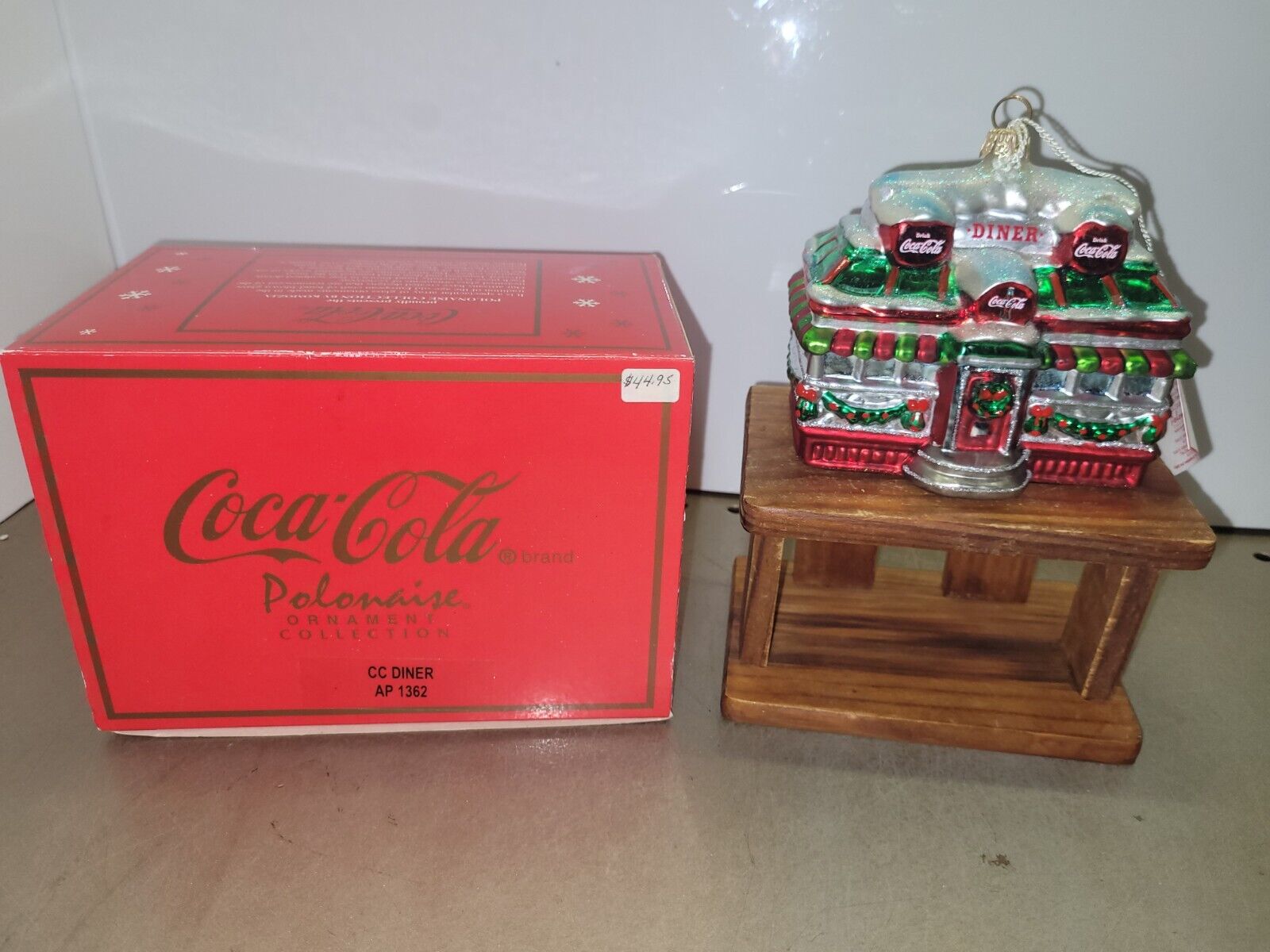 Vintage Kurt Adler POLONAISE Coca Cola Retro Diner Ornament. Brand New