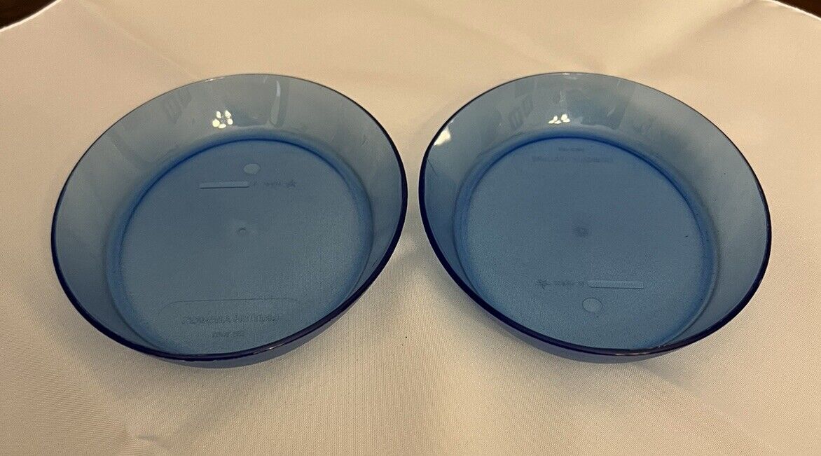 Vintage British Airways Plastic Serving Dishes Trays Blue Oval #2302-3