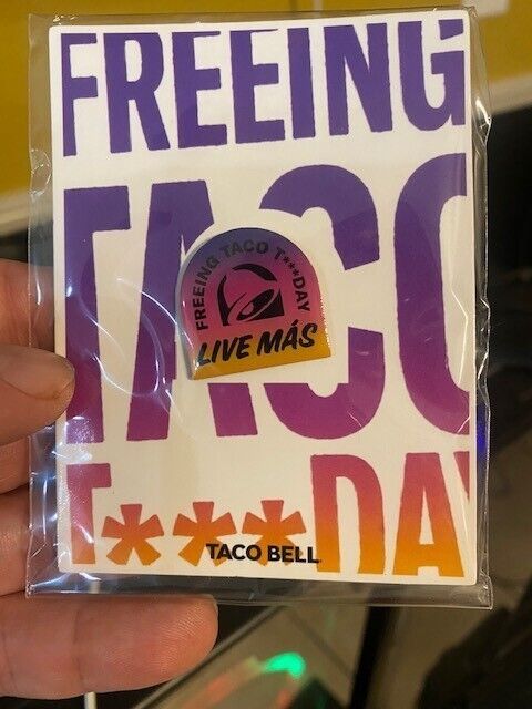 Freeing Taco Tuesday Taco Bell Enamel Hat Pin