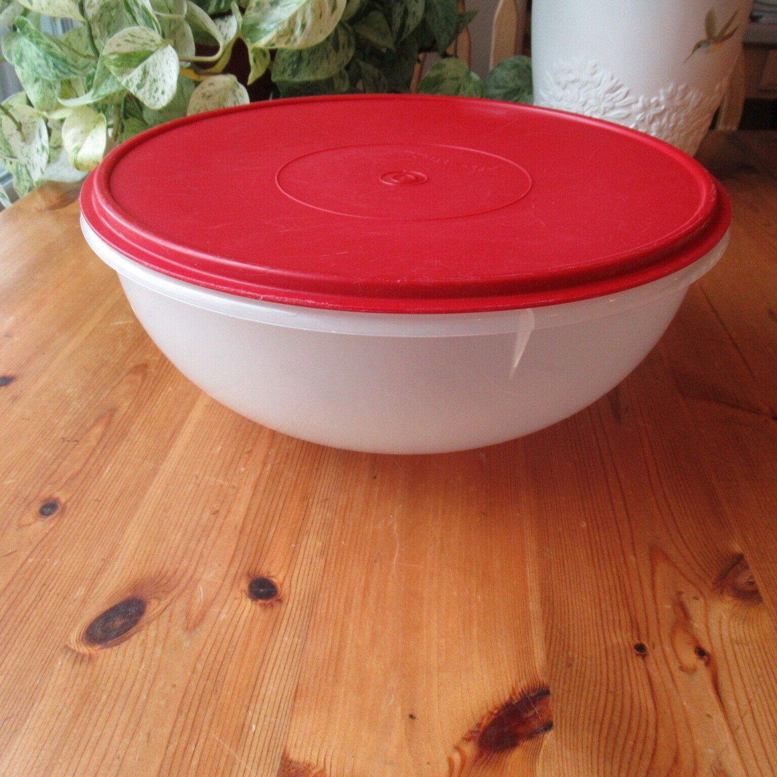 Tupperware Fix N Mix Classic Mixing Bowl Large 26 Cup Sheer #274 Red Seal #224