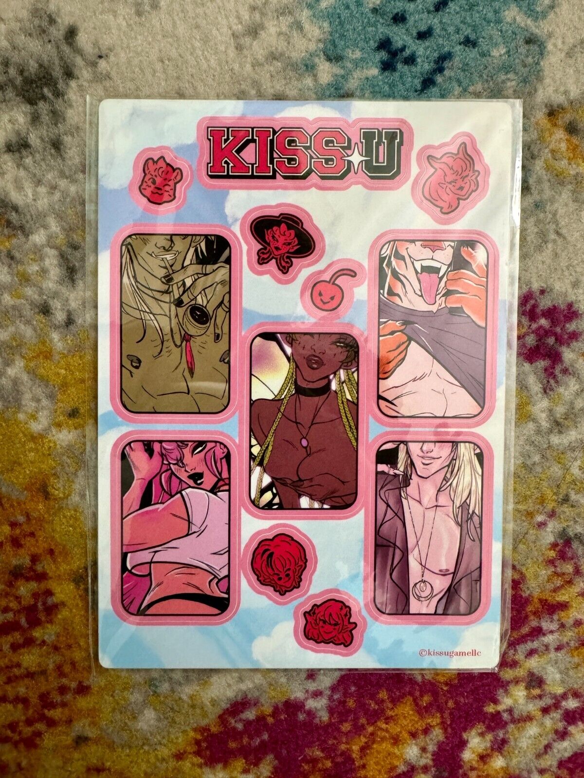 Babs Tarr KISS U 5x7 Sticker Sheet