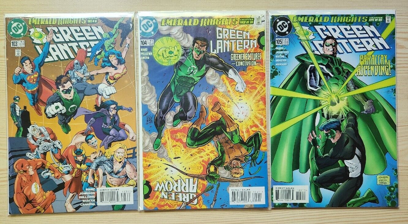 Green Lantern #103 104 105 - Vol 3 Lot - DC Comics Green Arrow Justice League 