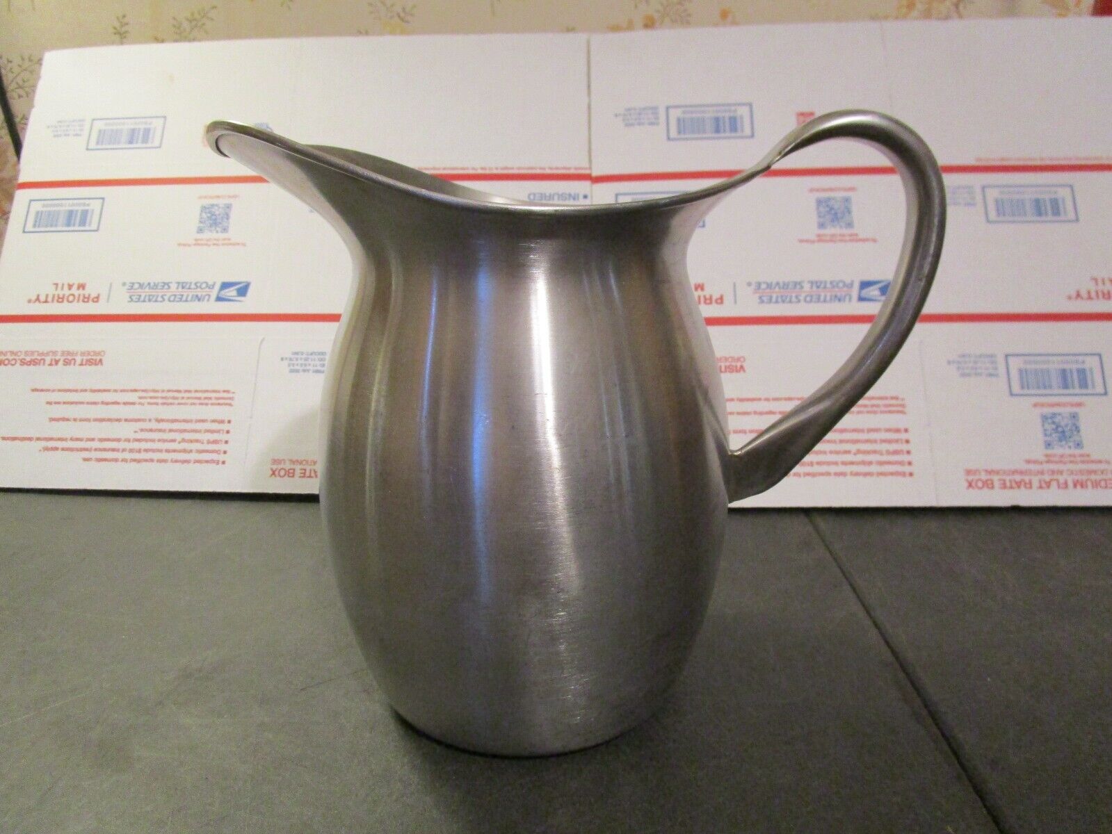 Vollrath 9” Stainless Steel Pitcher US Navy M.D. U.S.N. Ship’s Galley