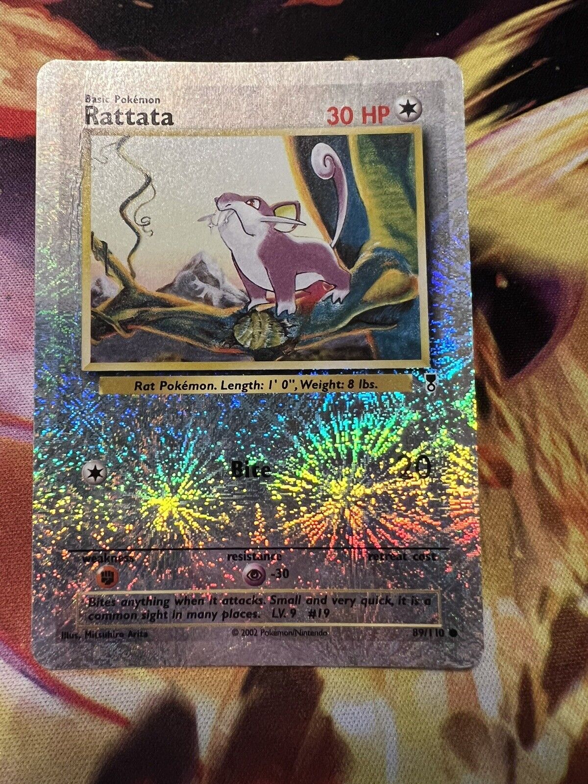Rattata 89/110 Reverse Firecracker Holo Pokemon Legendary Collection